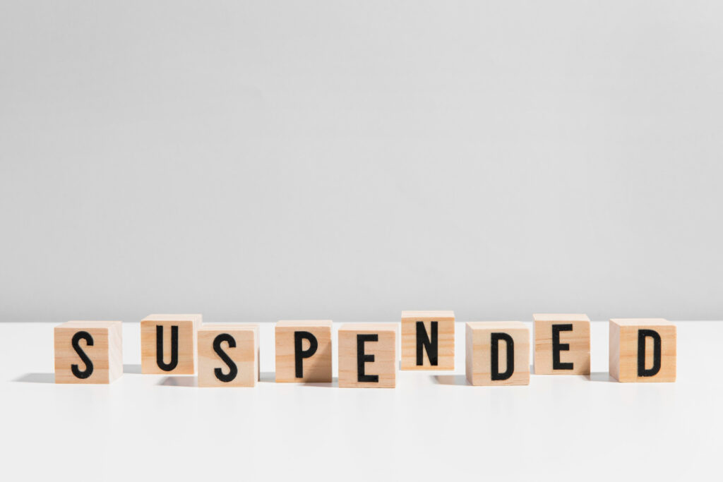 suspended